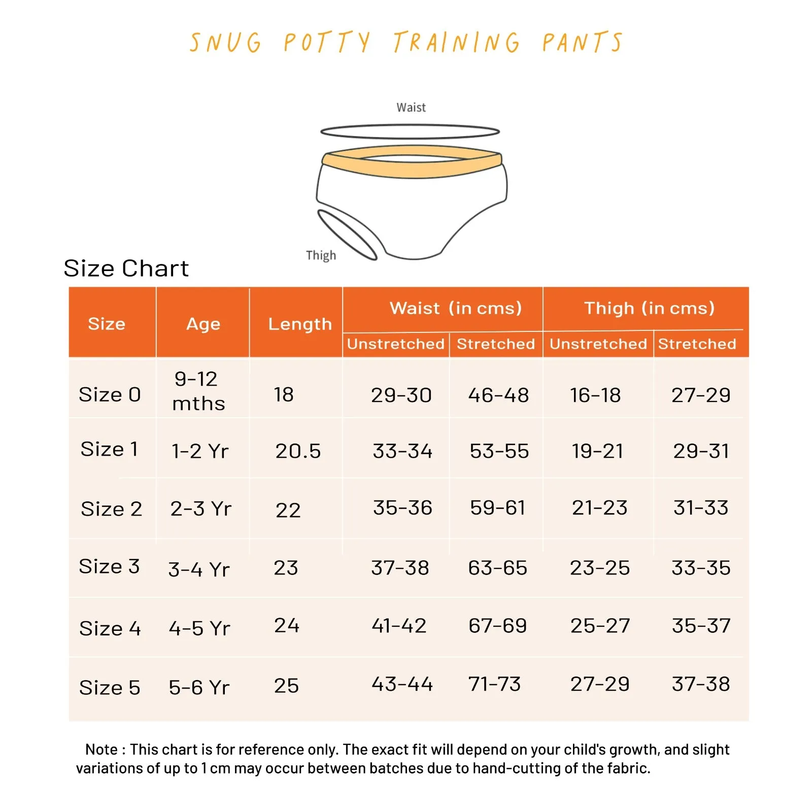 Snug Potty Training Pants 3-4 Years Pack of 3 .