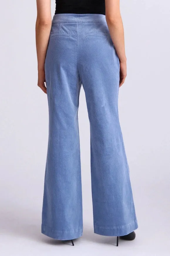 Stretch Corduroy Flare Trouser Mineral Blue