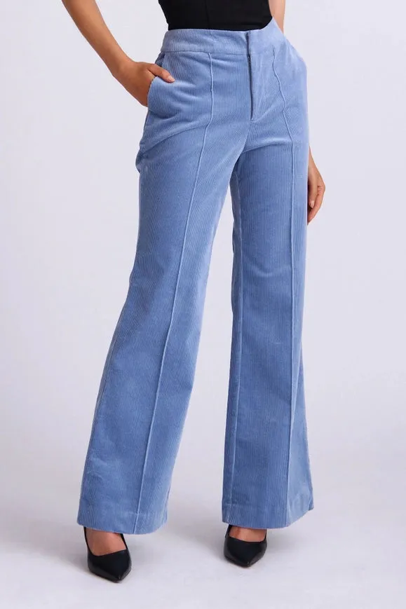Stretch Corduroy Flare Trouser Mineral Blue
