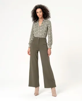 Surkana straight trousers high waisted khaki