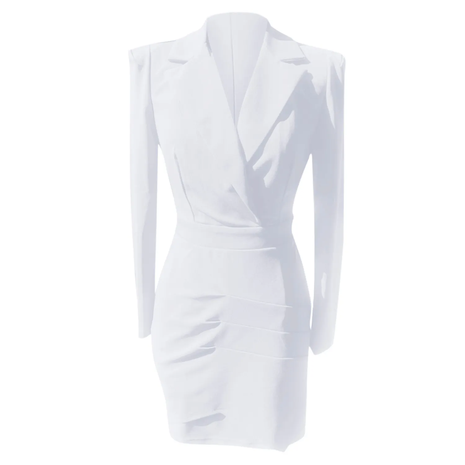 Tailored Long-Sleeve Blazer Dress