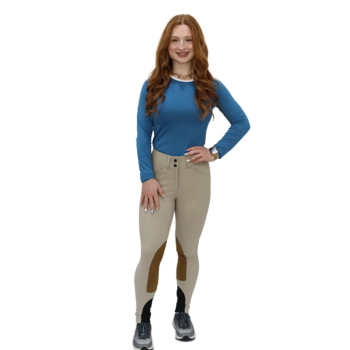 Tailored Sportsman Mid Rise Front Zip TechLight Knee Patch Breech