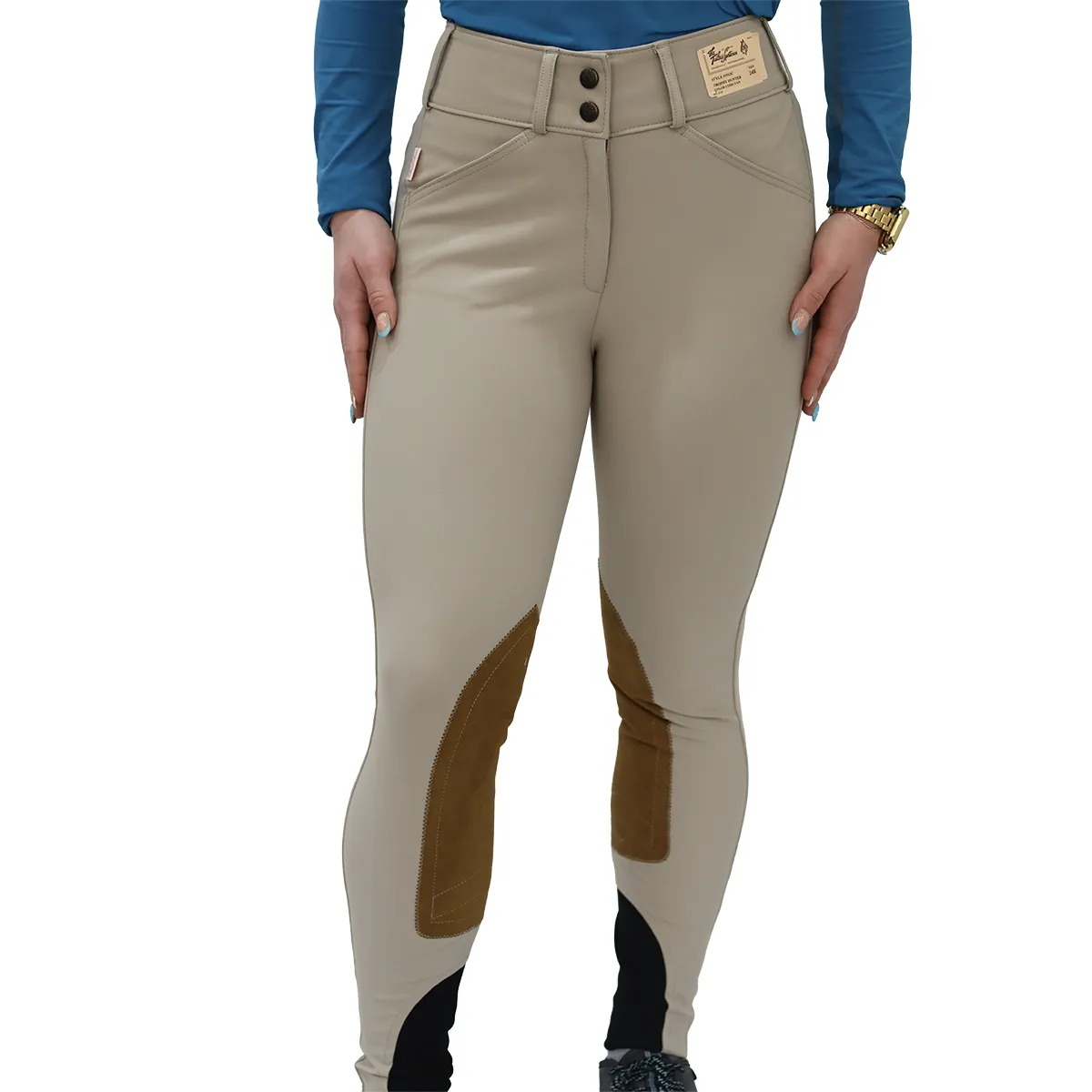 Tailored Sportsman Mid Rise Front Zip TechLight Knee Patch Breech