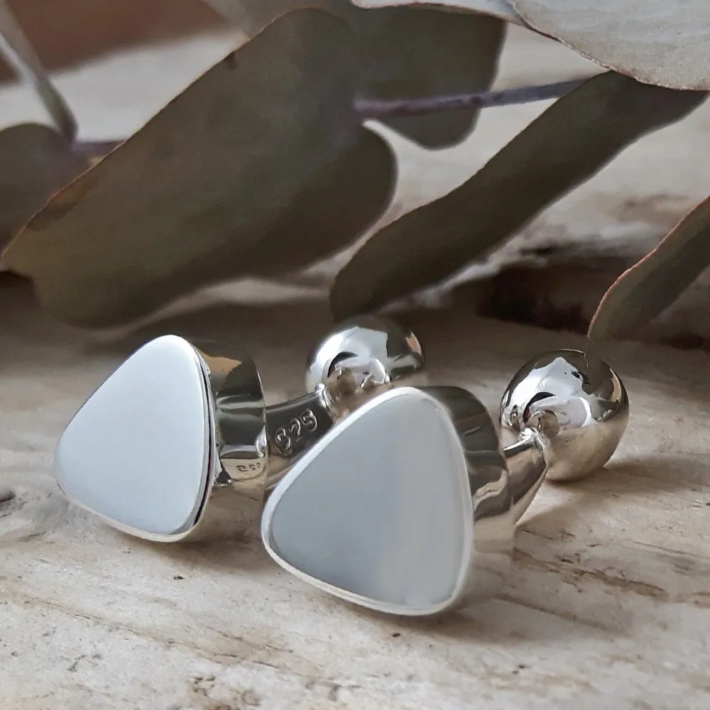Windsor Polished Silver Cufflinks