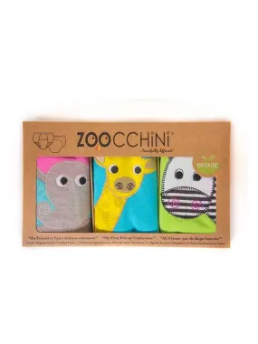 Zoocchini Org Cotton 3 Pc Potty Training Set - Girls Safari Friends